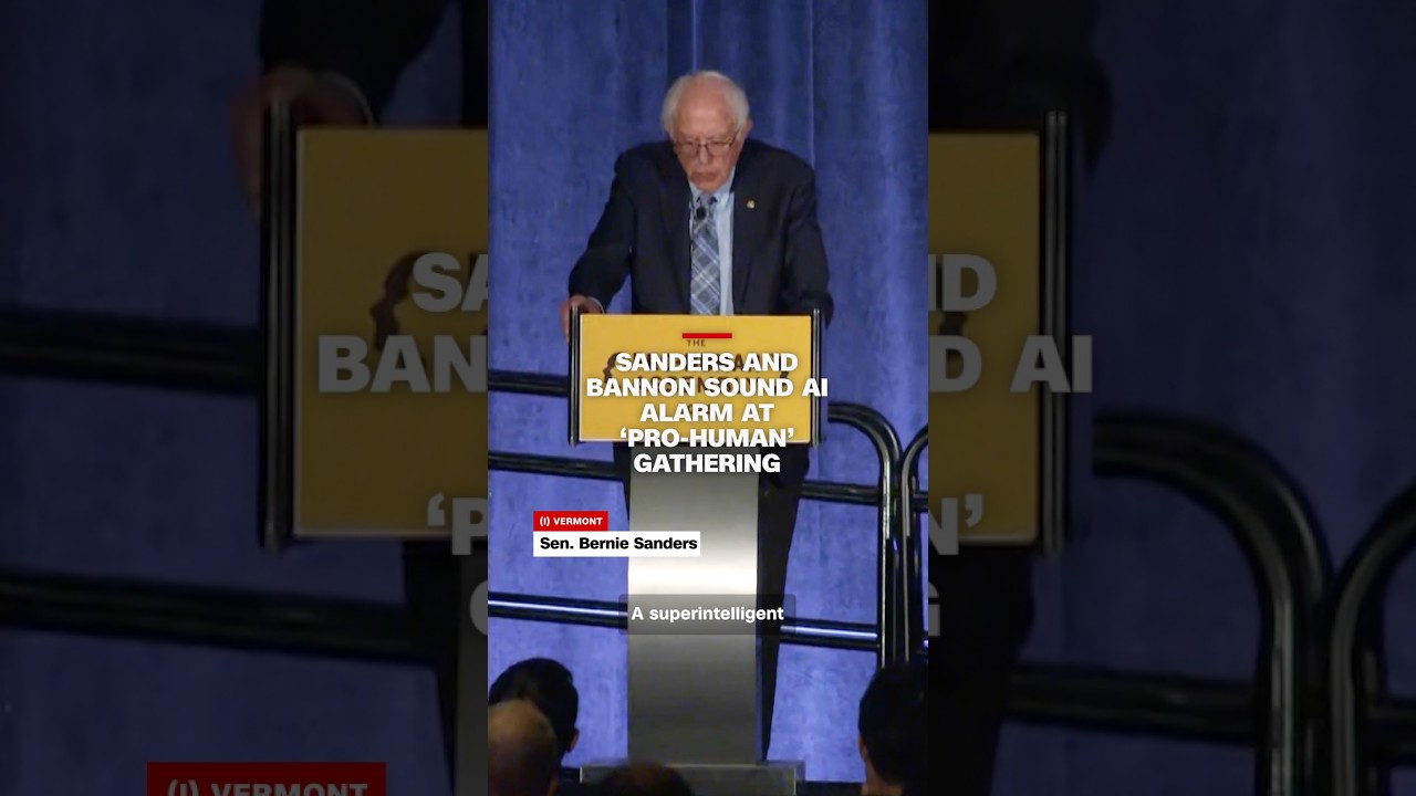Sanders and Bannon sound AI alarm at &lsquo;pro-human&rsquo; gathering