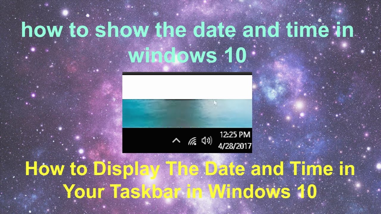 How to Show The Date and The Time in Windows 10 | Display Date and Time in Taskbar Windows 10