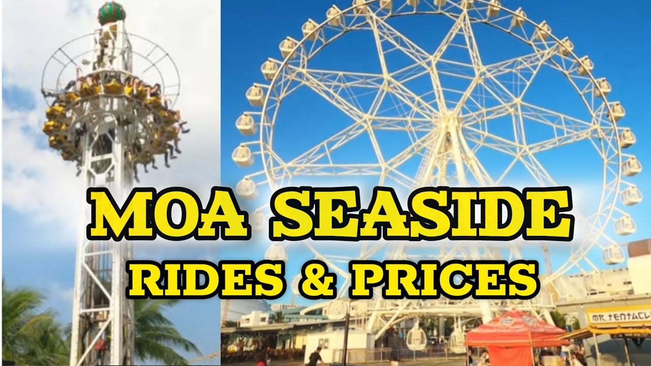 4K | MOA SEASIDE RIDES AND PRICES + FOOD STALLS | SM BY THE BAY AMUSEMENT PARK | PASAY CITY 🇵🇭