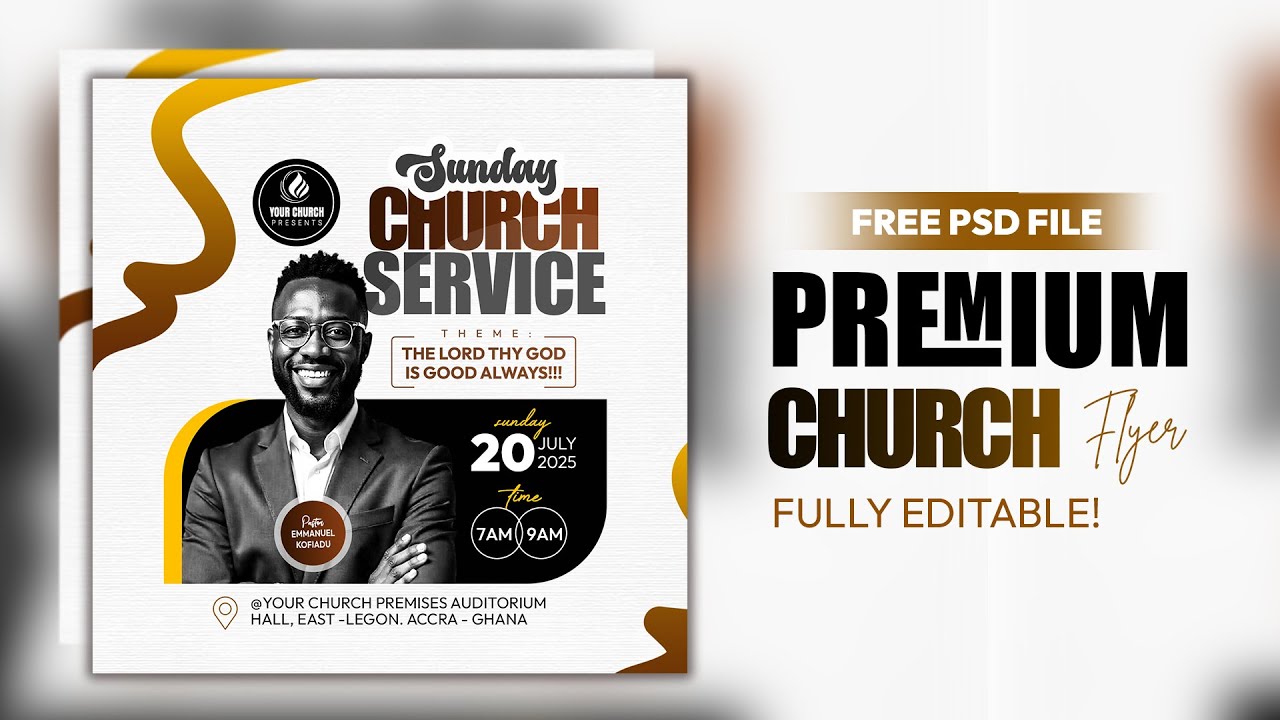 FREE PSD Church Flyer Files - Fully Editable | WORD: The Difference!