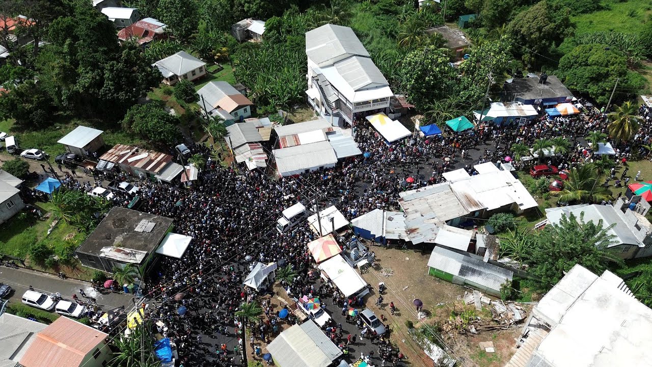 4k Drone Footage of St David's J'ouvert | Grenada Carnival 2025 #jabjab #carnival