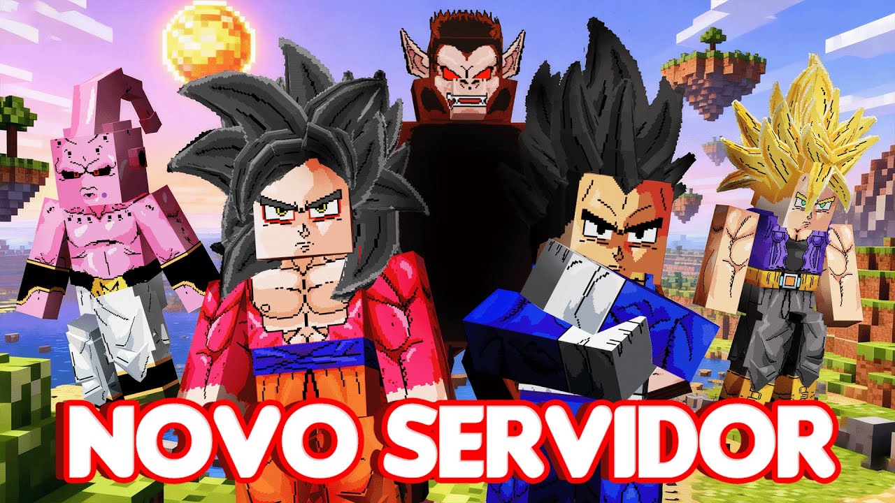 MELHOR SERVIDOR de DRAGON BLOCK C para MINECRAFT CELULAR E PC