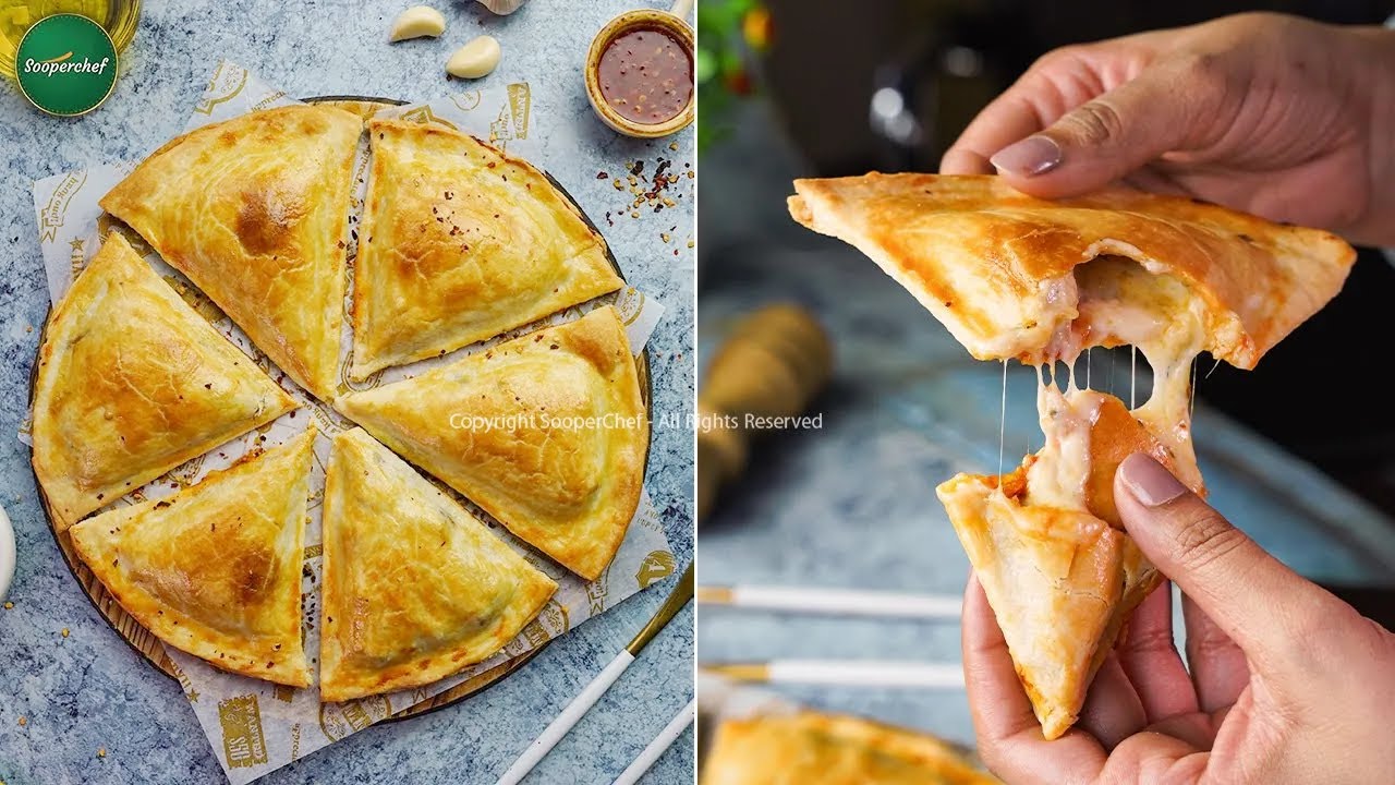 3-Flavor Pizza Pocket Recipe  - Perfect Snack for Ramzan / Tea time / Hi tea / Evening snack