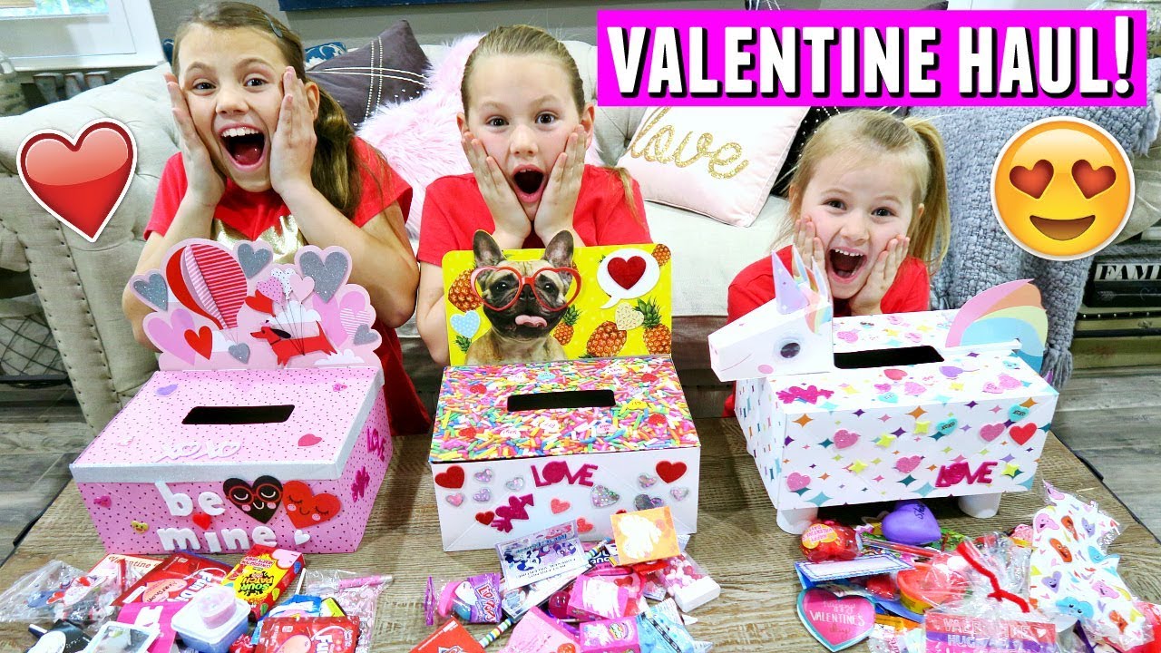 KIDS VALENTINE AND CANDY HAUL FROM SCHOOL!
