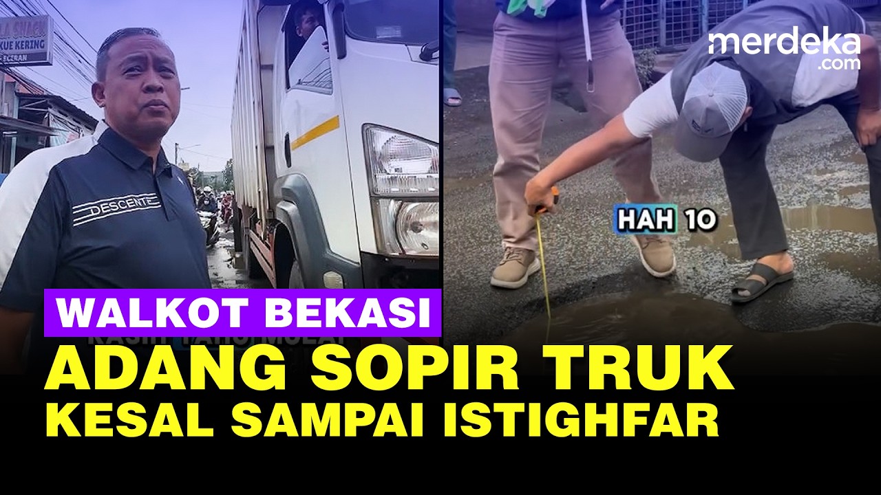 Wali Kota Bekasi Istighfar Adang Truk Melintas di Jalan Rusak, Kesal Mau Bikin Portal