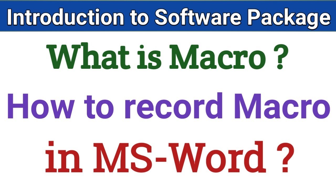 Что такое макрос в MS-Word? II Как записать макрос II Опишите шаги по созданию макроса в MS-Word.