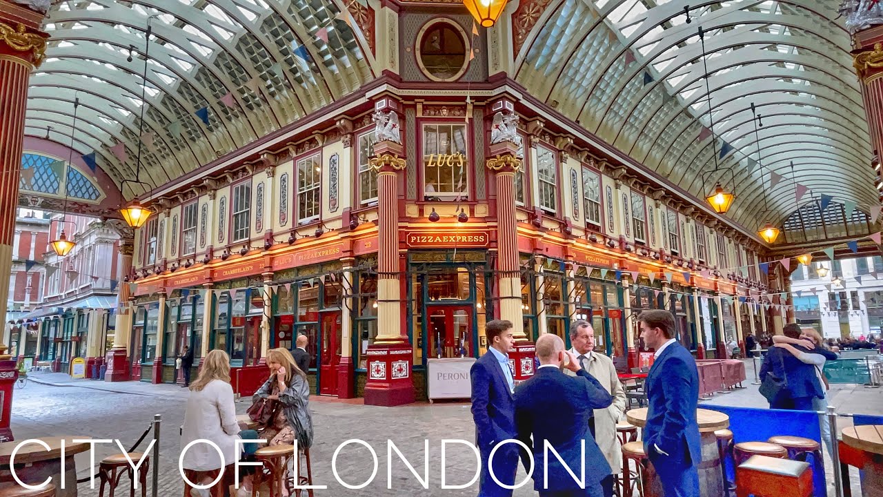 London, Great Britain | Walking Tour around the City of London Streets - October 2021 [4K HDR]