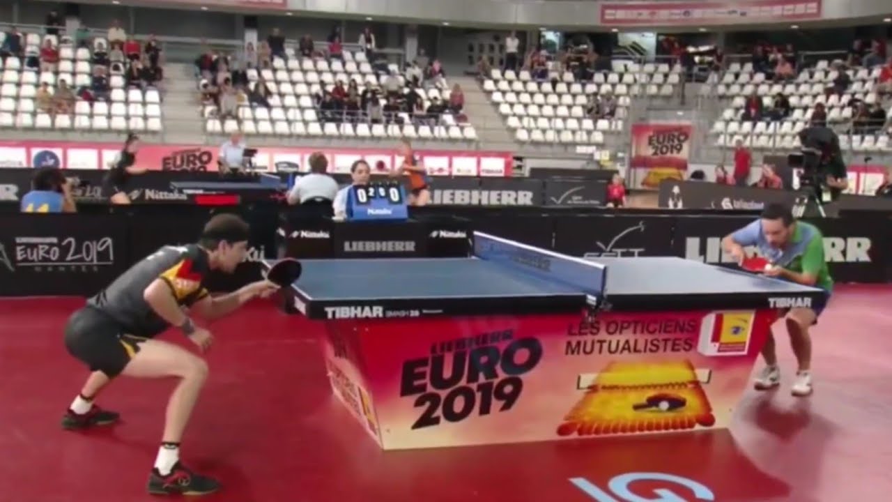 Timo Boll (GER) vs Bojan Tokic (SLO) | Men's Team | European Championships Highlights (1/4)