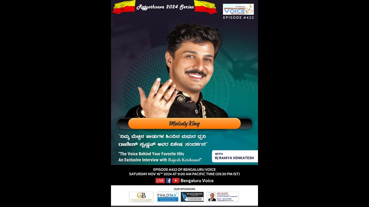 BengaluruVoice Episode #422: An exclusive interview with Rajesh Krishnan!