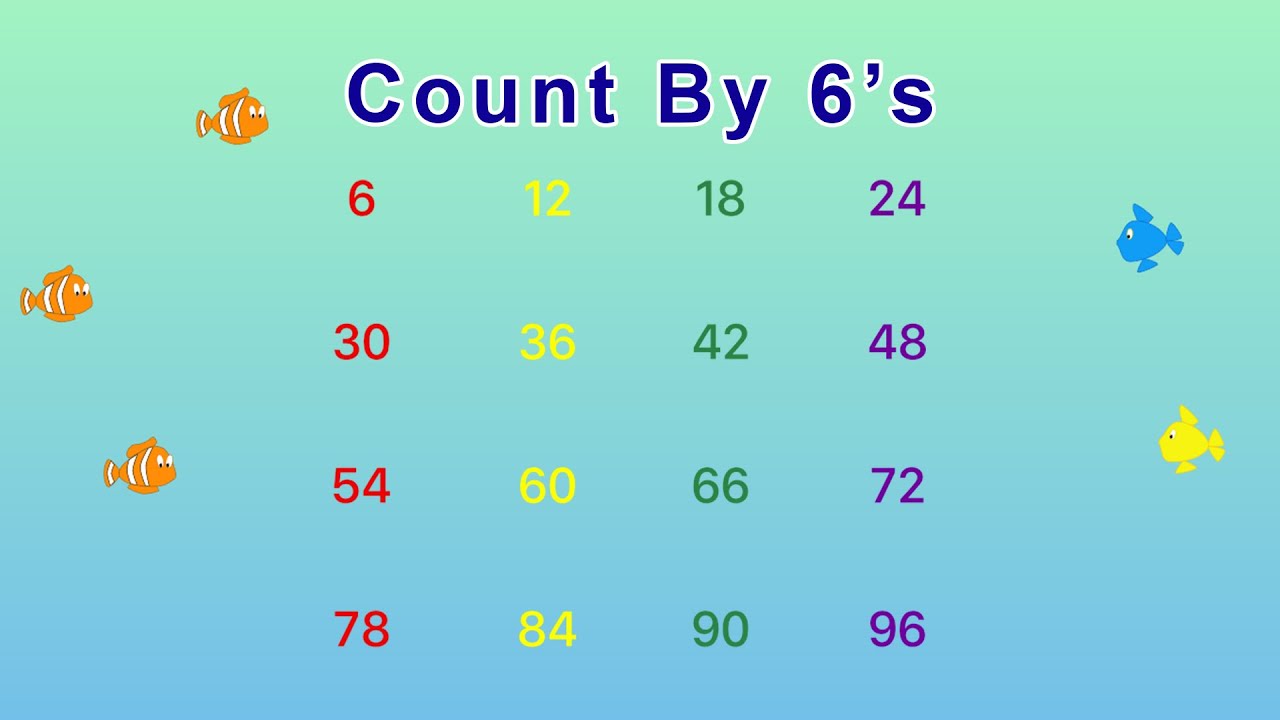Count By 6's | Skip Counting by 6 YouTube Video | Golden Kids Learning