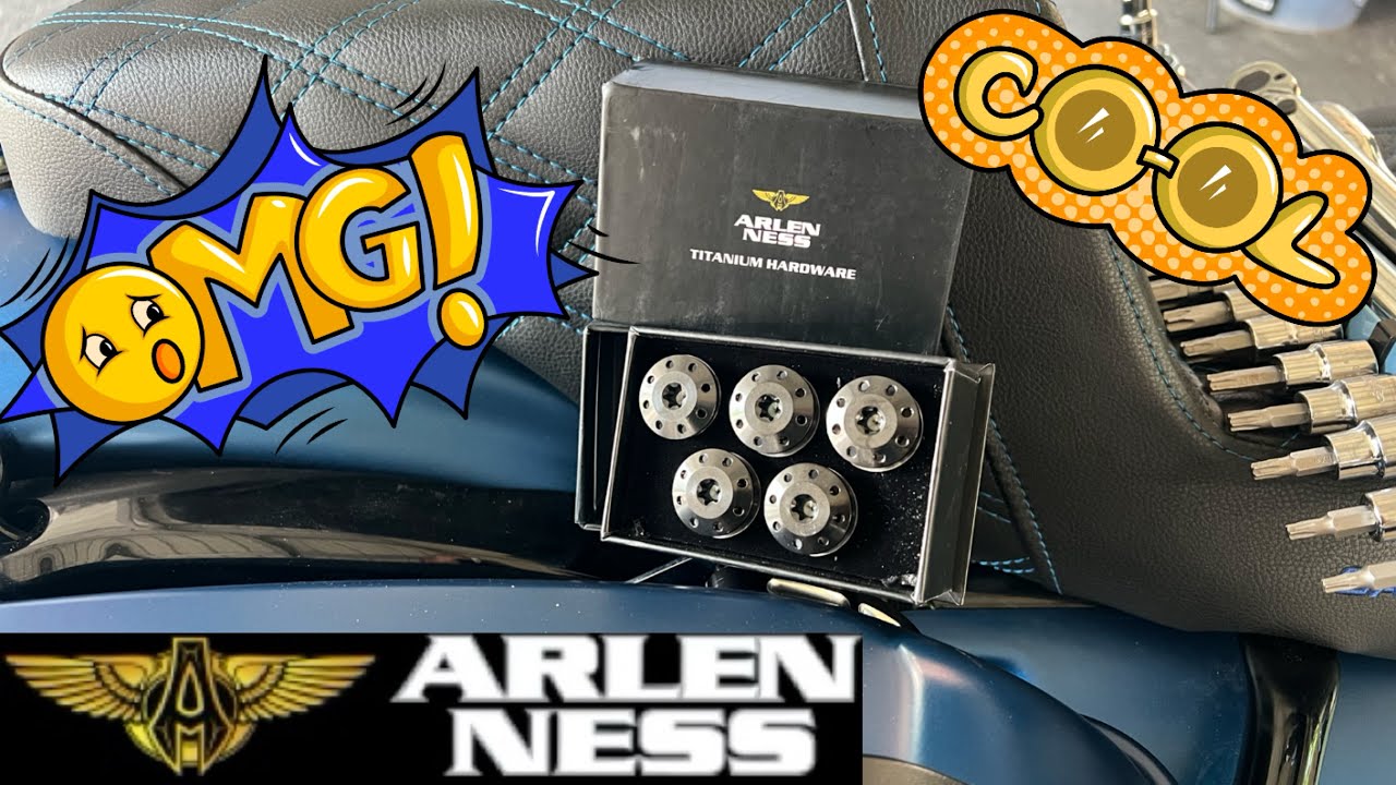 Arlen Ness Titanium Floating Rotor Bolts Install #arlenness #streetglide #harleydavidson
