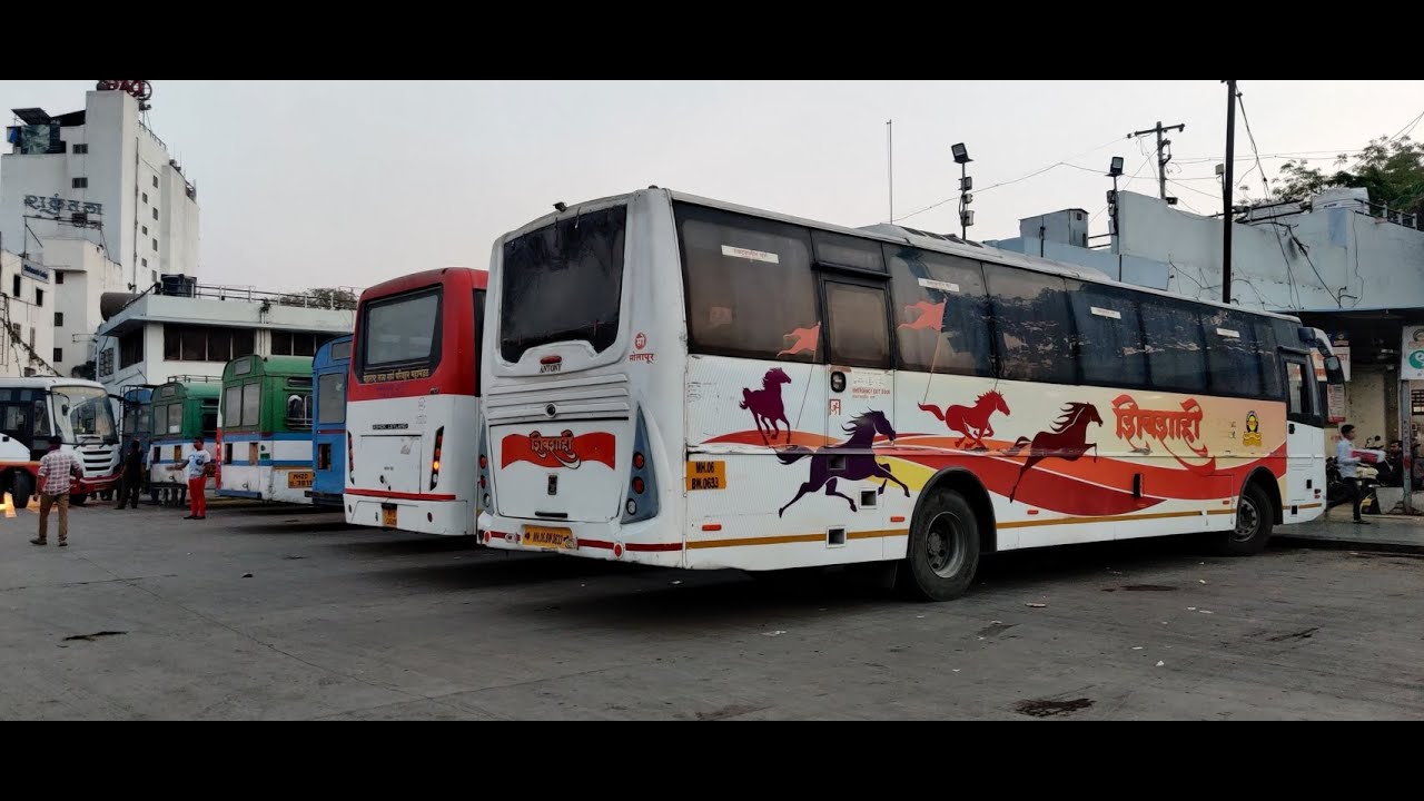SOLAPUR MSRTC BUS DEPOT : MSRTC ST BUSES : SOLAPUR , MAHARASHTRA , INDIA