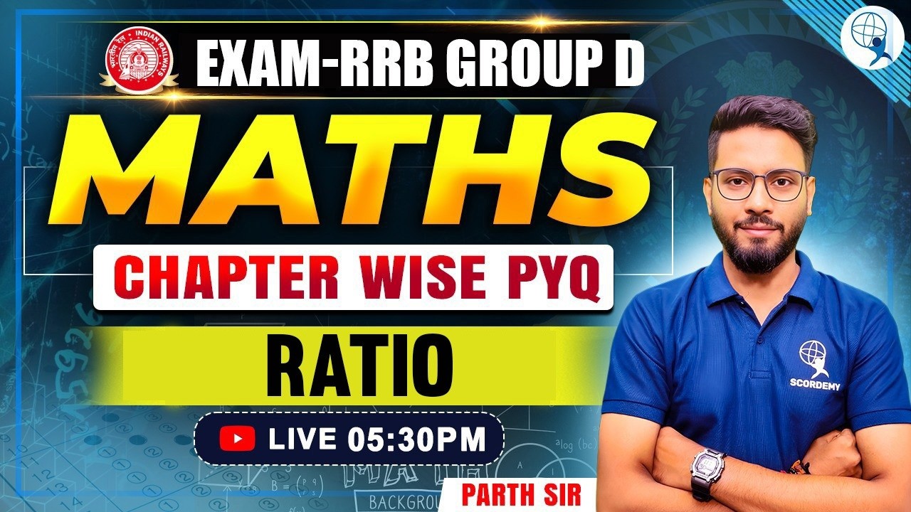 RRB Group D Maths | Ratio Chapter Wise PYQ | Live Class by Parth Sir