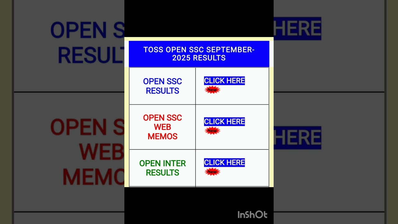#Telangana open school society (TOSS) SSC result...