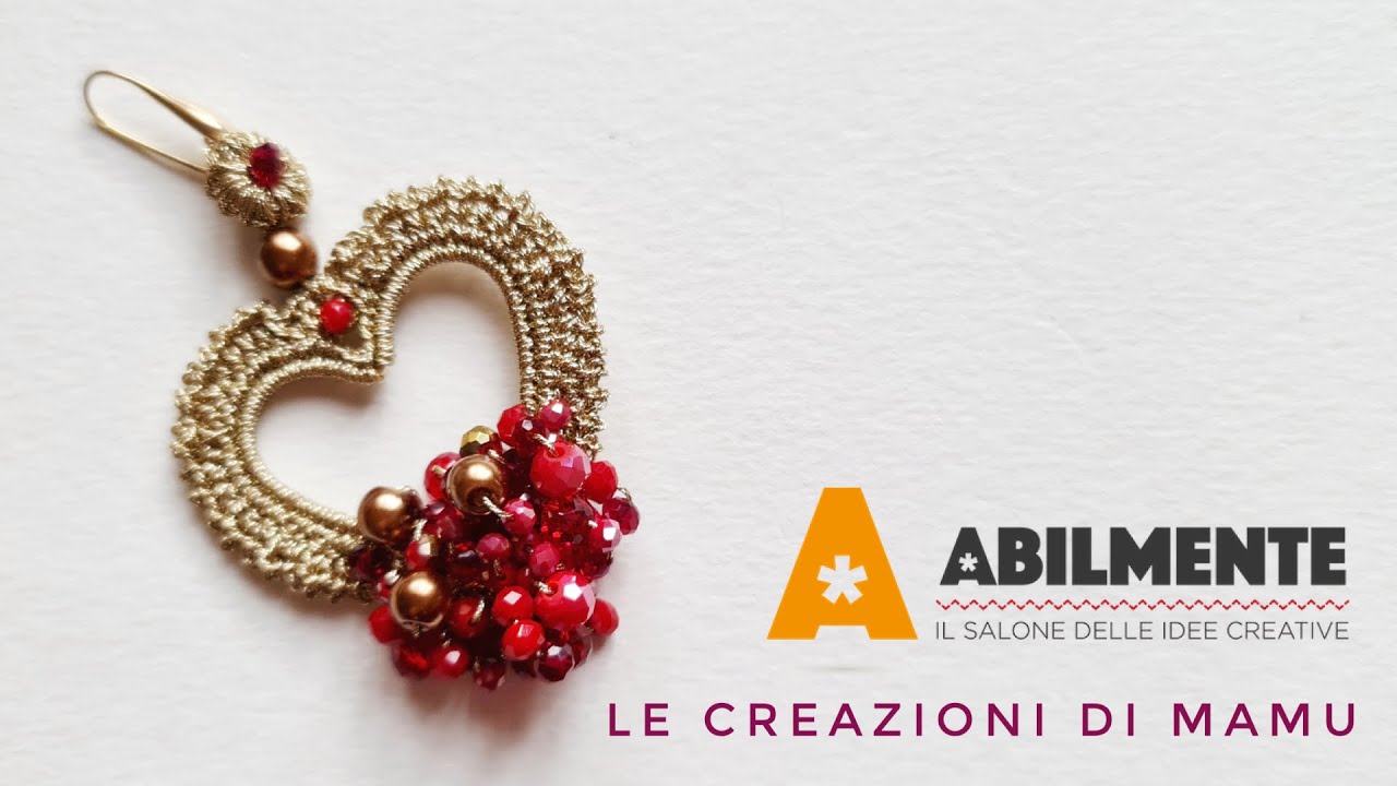 Tutorial orecchini a cuore con cristalli - Le Creazioni di Mamu