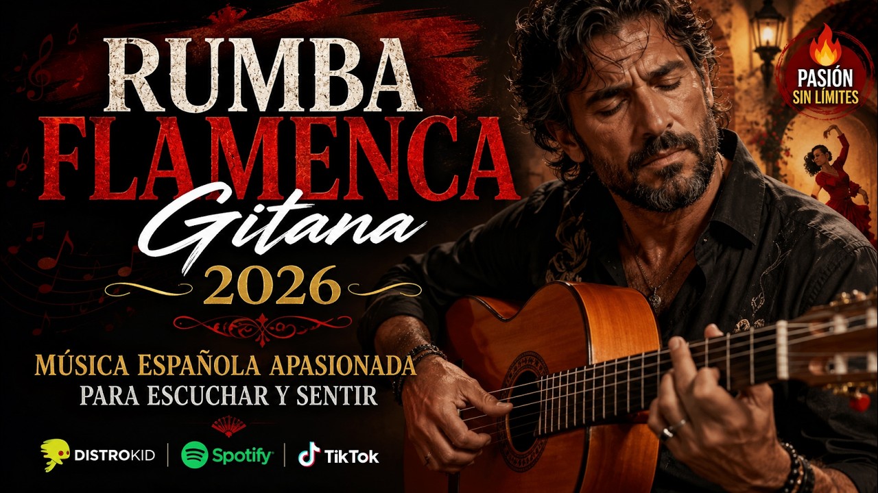 🎶 Rumba Flamenca Gitana 2026 🔥 Música Española Apasionada para Escuchar y Sentir