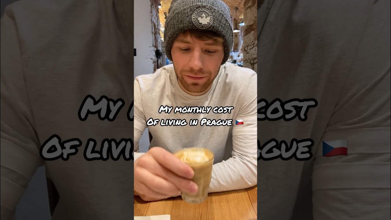 Monthly cost of living in Prague (I split the rent) #shorts