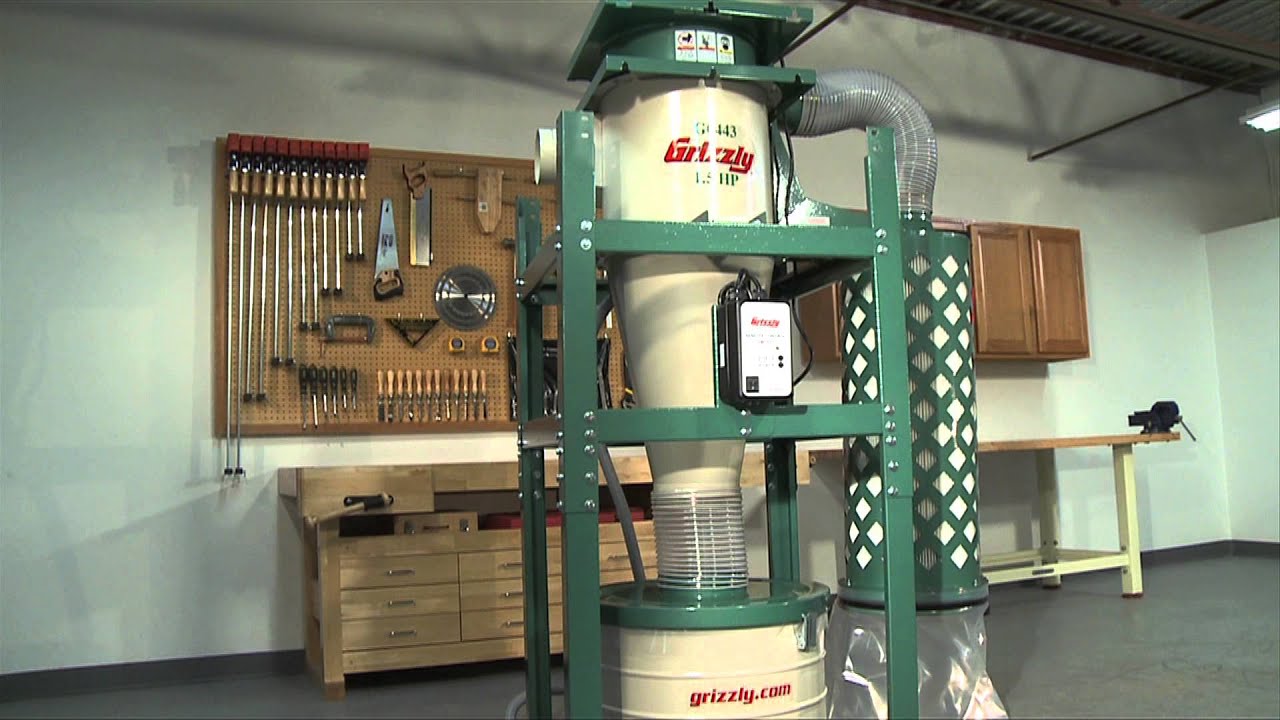 Grizzly 1-1/2 and 2 HP Cyclone Dust Collector Comparisons