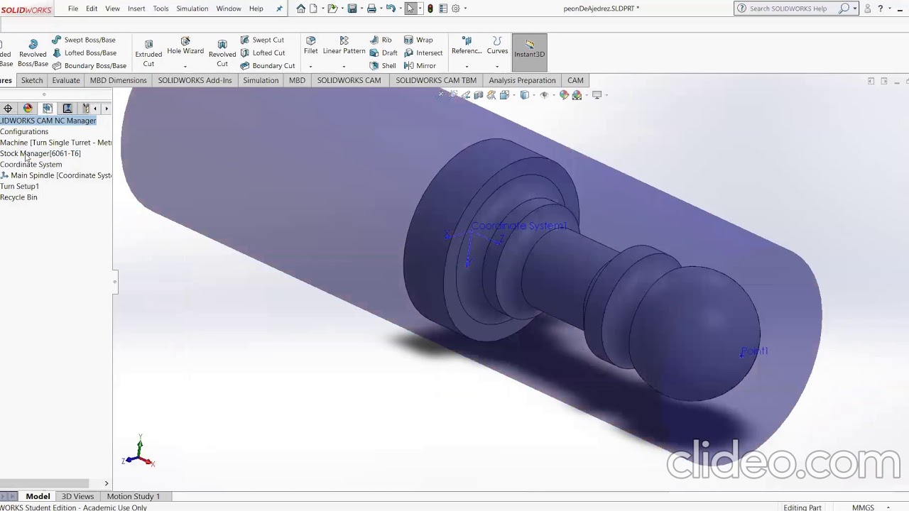 TORNO CNC CAMWORKS-Parte 1