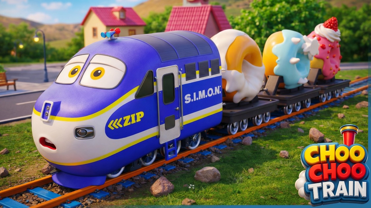 🍩 Donut Delivery Train Gets Stuck! 🚂 Choo Choo Train Kids Videos