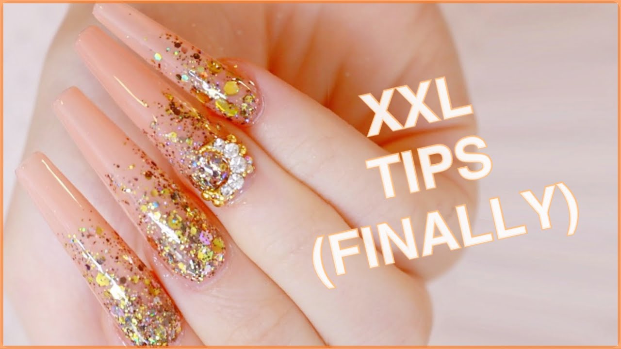 Trying XXL Full Cover Nail Tips!