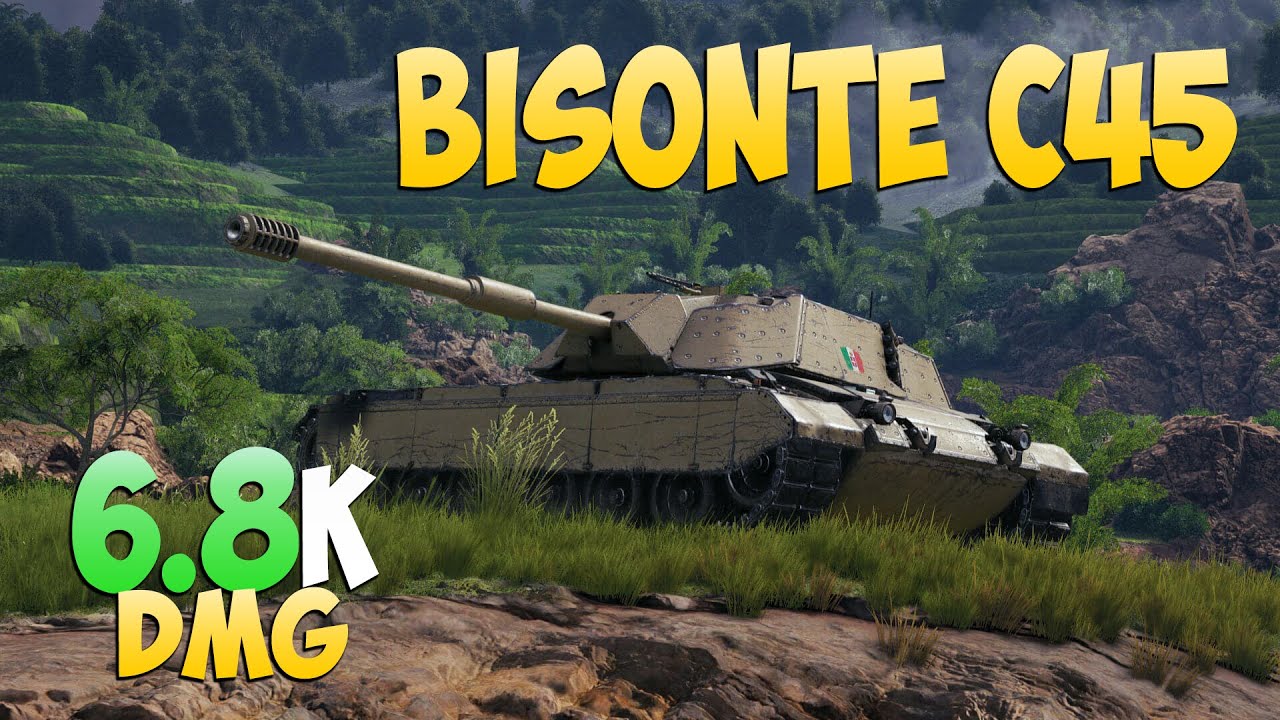 Bisonte C45 - 9 Фрагов 6.8K Урона - Оперативный! - Мир Танков