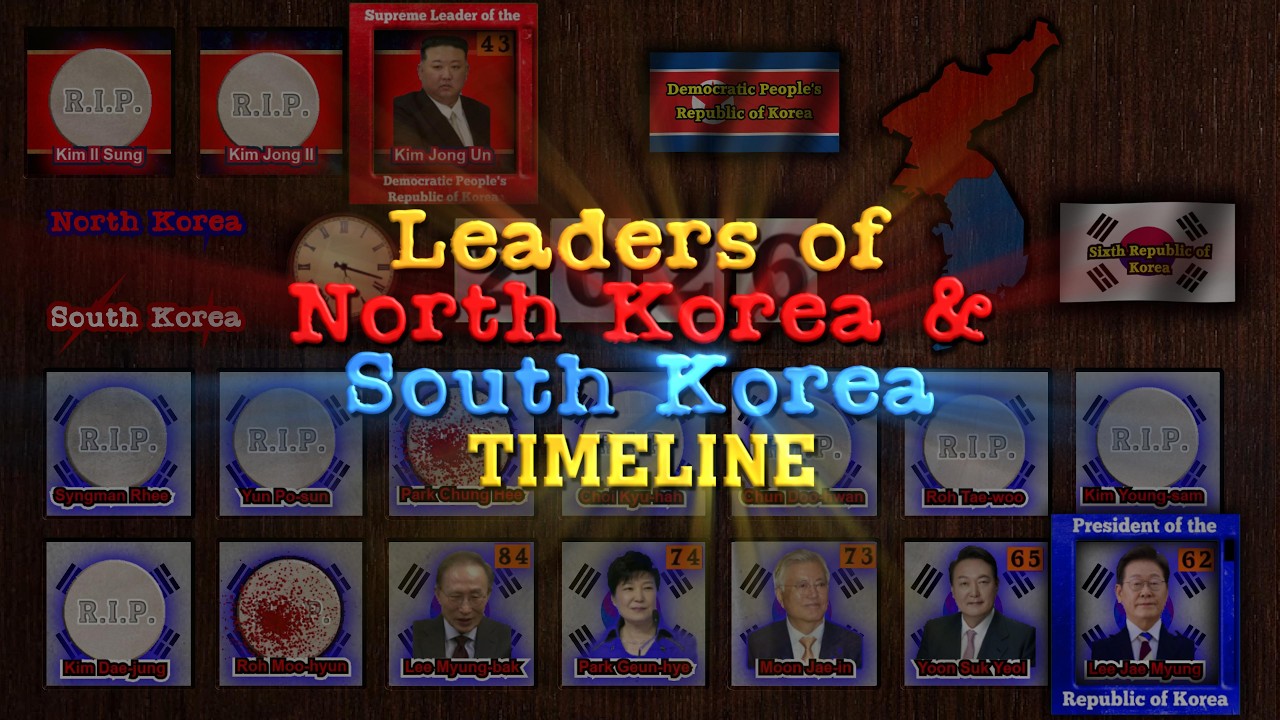 Leaders of North Korea & South Korea Timeline (Supreme Leaders/ Presidents)