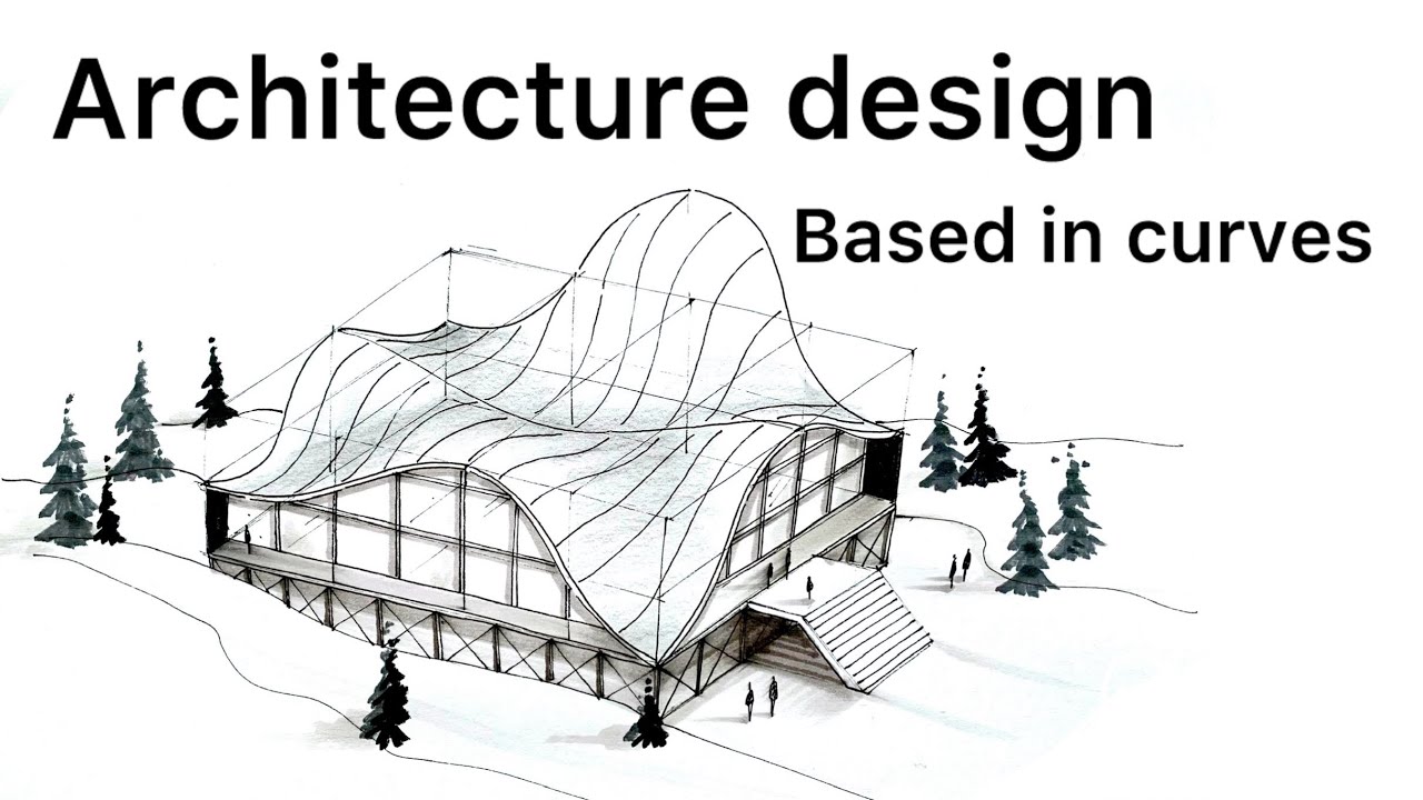 Architecture Drawing With Curves! : design based on curves 🩶