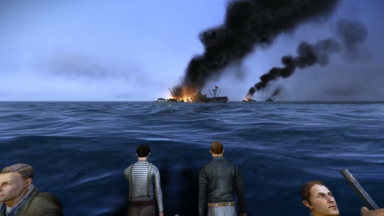 Sinking Some Cargo Ships - Silent Hunter V - With The Wolves Of Steel Mod