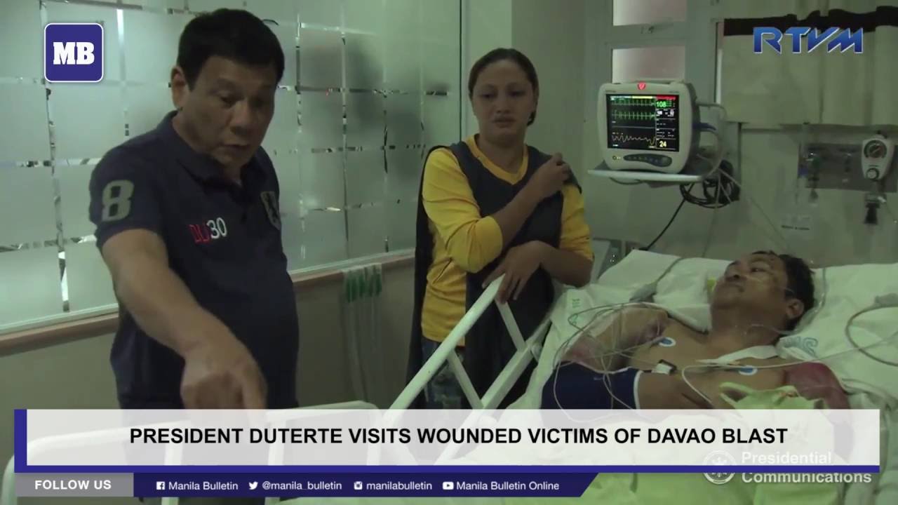 Pres. Duterte visits wounded victims of Davao blast