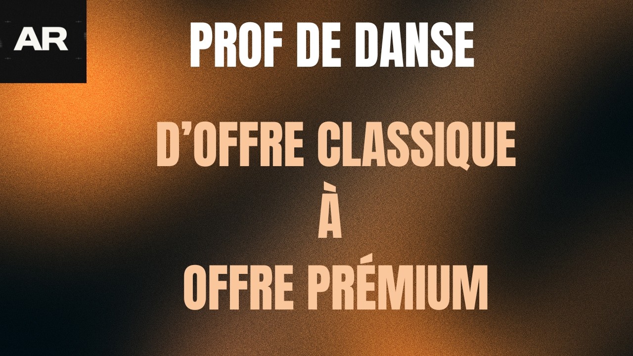 Professeur de danse - D'offre classique à offre prémium. Artist Révolution