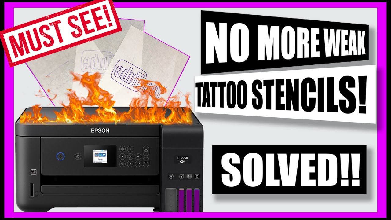 Tattoo Stencils Hack! How To Fix EcoTank Printer Problem!