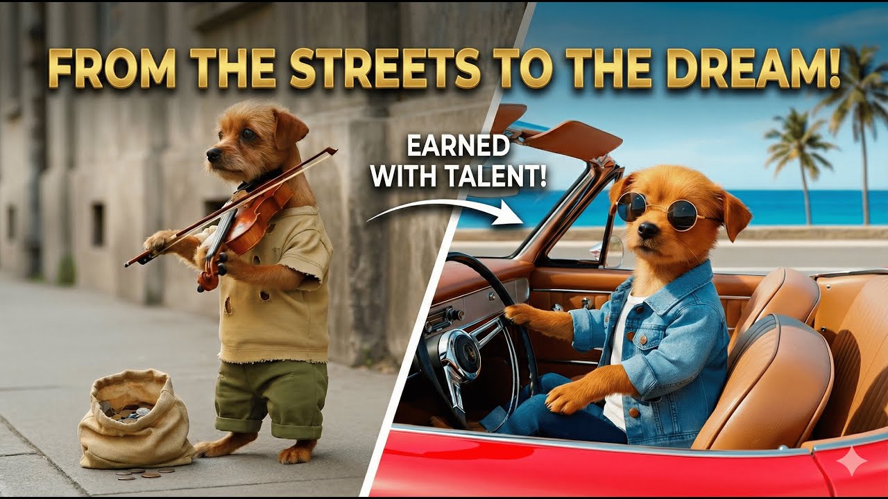 The dog had nothing, but her talent made her a star