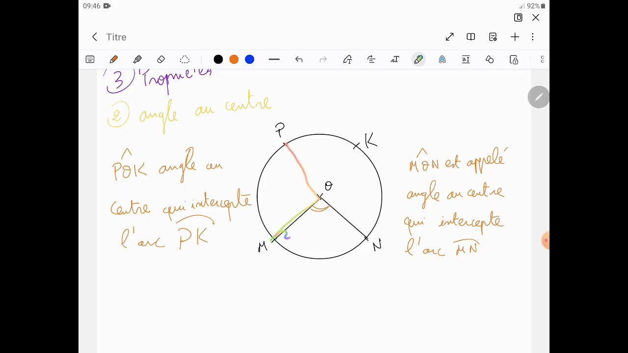 Angles inscrits & Angles au centre 3APIC