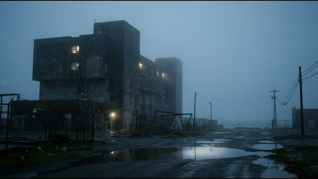 1 Hour of Dark Abandoned Coastal Research Station | Foggy Horror Ambient