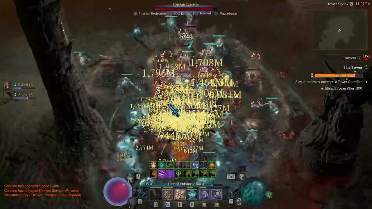 Necromancer Shadow Mages (No Mendeln) Tower Tier 109 in 9:58, Diablo 4 S11 Patch 2.5.2