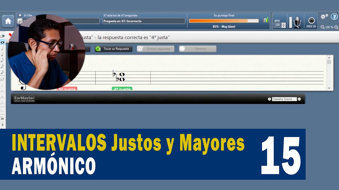 Entrenamiento auditivo | Intervalos Justos y Mayores ARMÓNICO | tamus