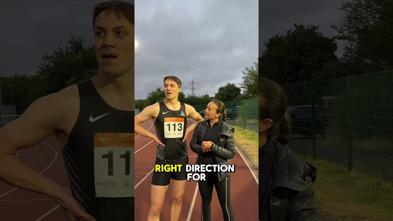 WILL RITCHIE-MOULIN reacts to going 13.93 (+4.5w) in the 110m Hurdles #trackandfield  #athletics