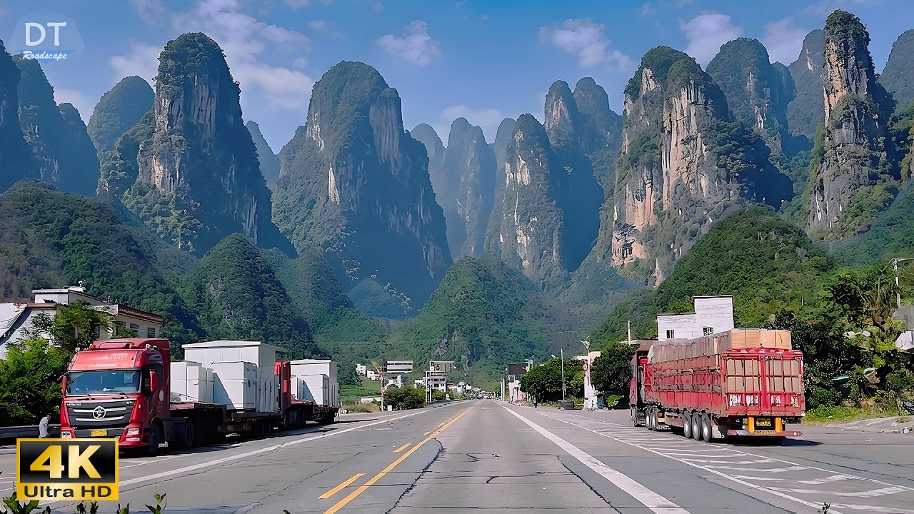Driving the Stone Mountain Kingdom: A Du'an Karst Heartland Journey - 4K HDR