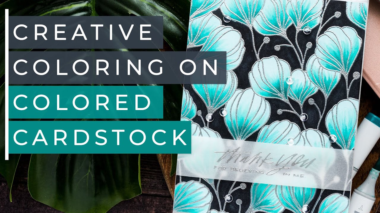 Creative Coloring on Colored Cardstock