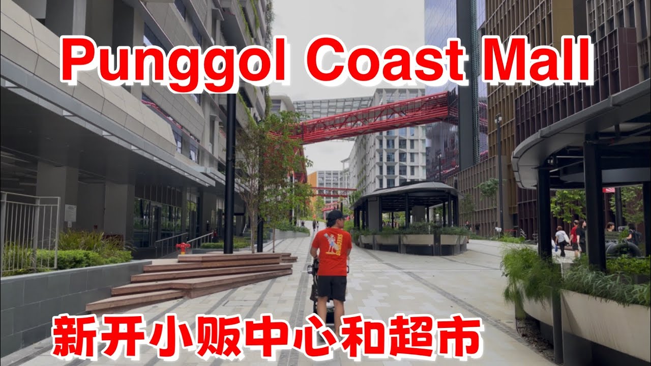 Punggol coast mall newest opening Hawker & FairPrice 榜鹅海岸新开小贩中心和FairPrice超市