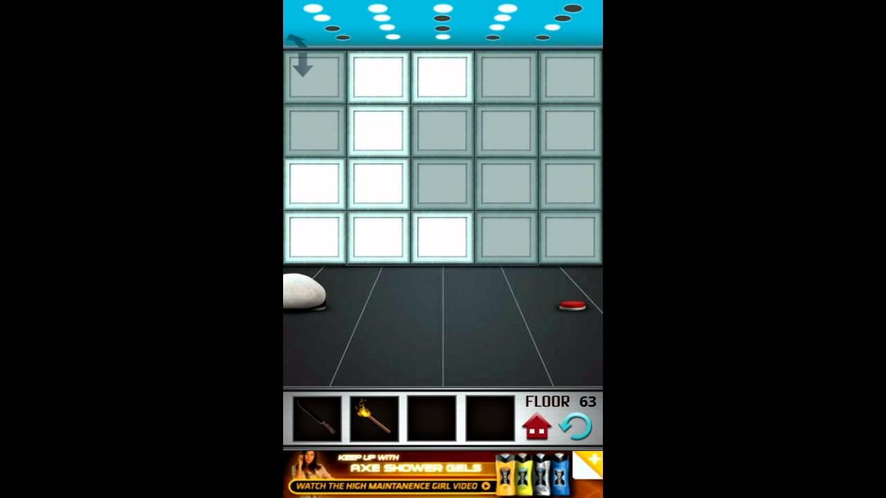 100 Floors Game Walk-Through Level 63 (Android) (commentary) HD