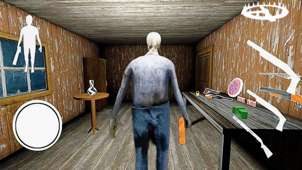 PLAING AS GRANDPA IN GRANNY CHAPTER 1 GAMEPLAY ESCAPE IN DOOR 