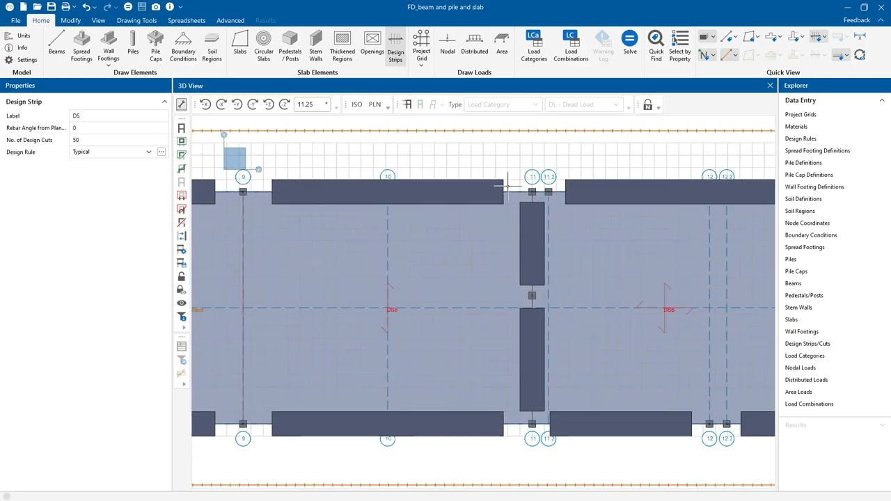 Designing Slab on Piles in RISAFoundation