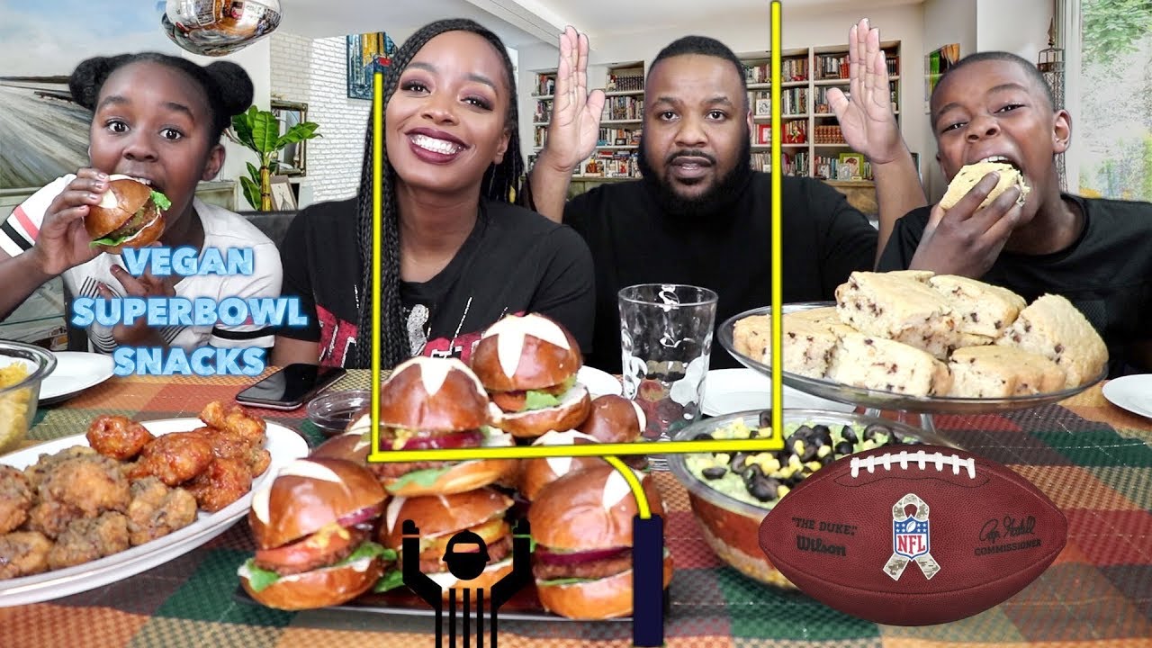 VEGAN SUPERBOWL SNACK IDEAS | MUKBANG | EATING SHOW