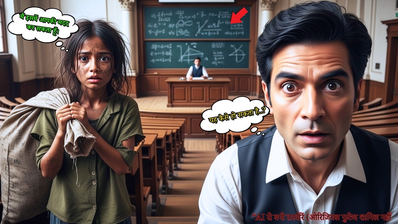 कचरा बीनने वाली बच्ची ने वह समीकरण हल किया, प्रोफेसर वर्षों से संघर्ष कर रहे थे—सब रो पड़े!