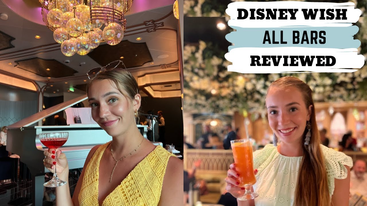 BARHOPPING ON THE DISNEY WISH//Disney Wish Bar Review: Hyperspace Lounge, Nightingales, & The Bayou