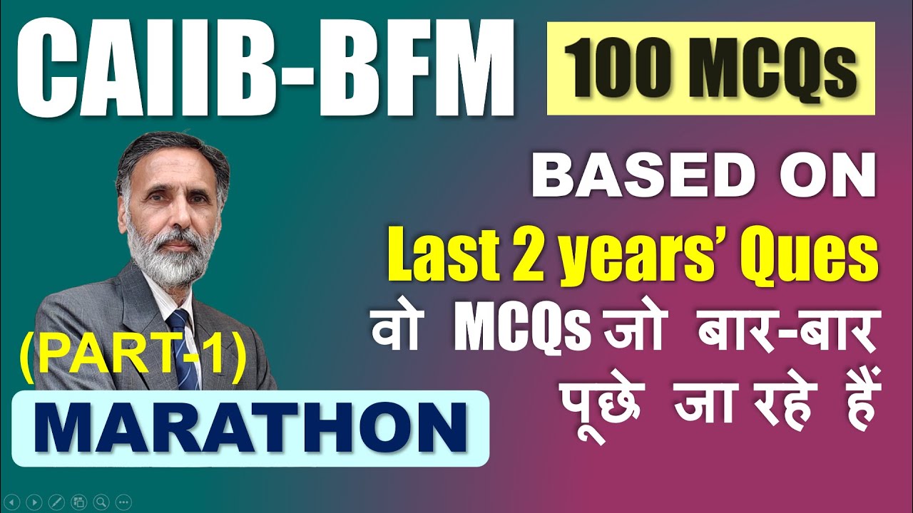CAIIB BFM 100 MCQ (Part-1) based on Last 2 years&rsquo; MCQs जो बार-बार पूछे जा रहे हैं#nstoor (8pm)