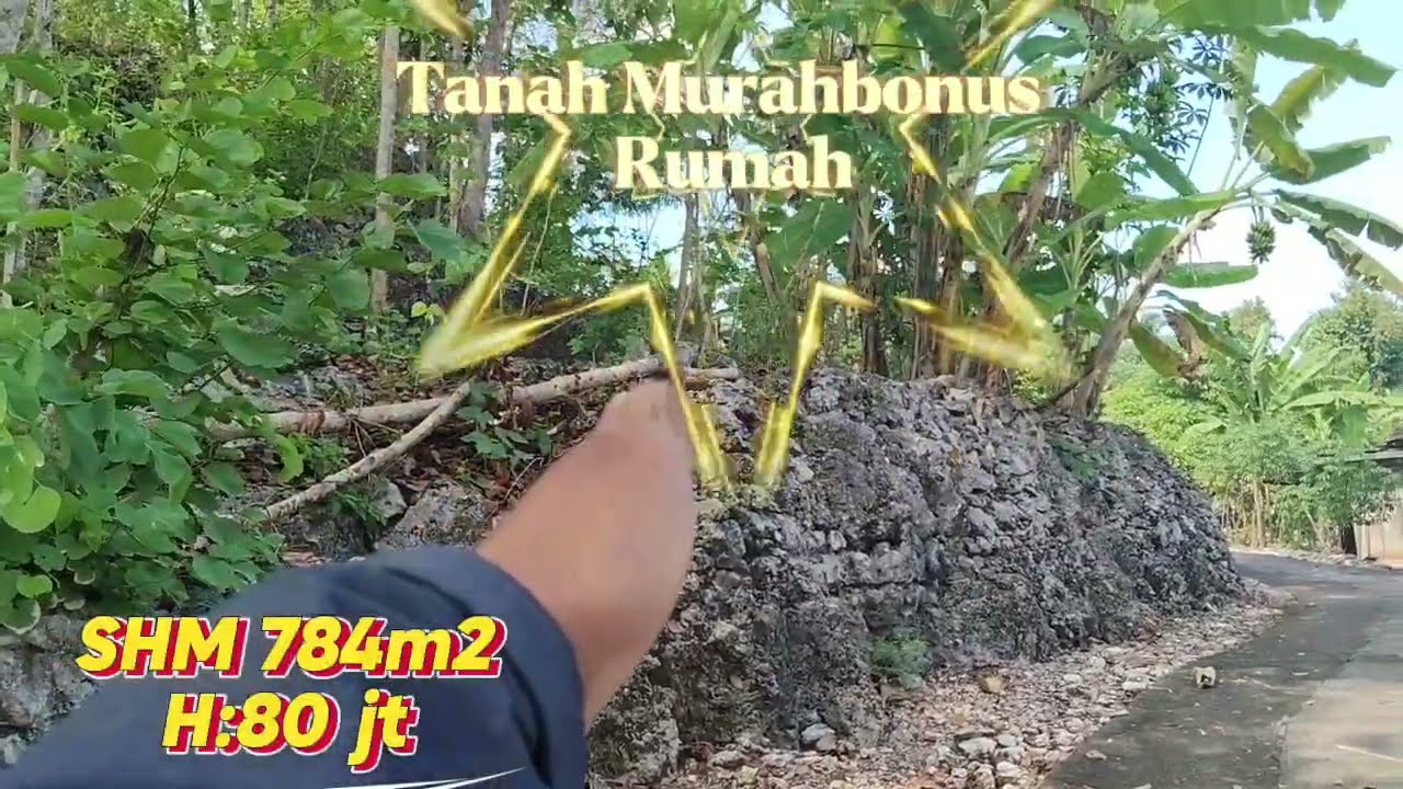 Dijual Tanah Bonus Rumah permanen sederhana Deket pantai selatan gunungkidul 