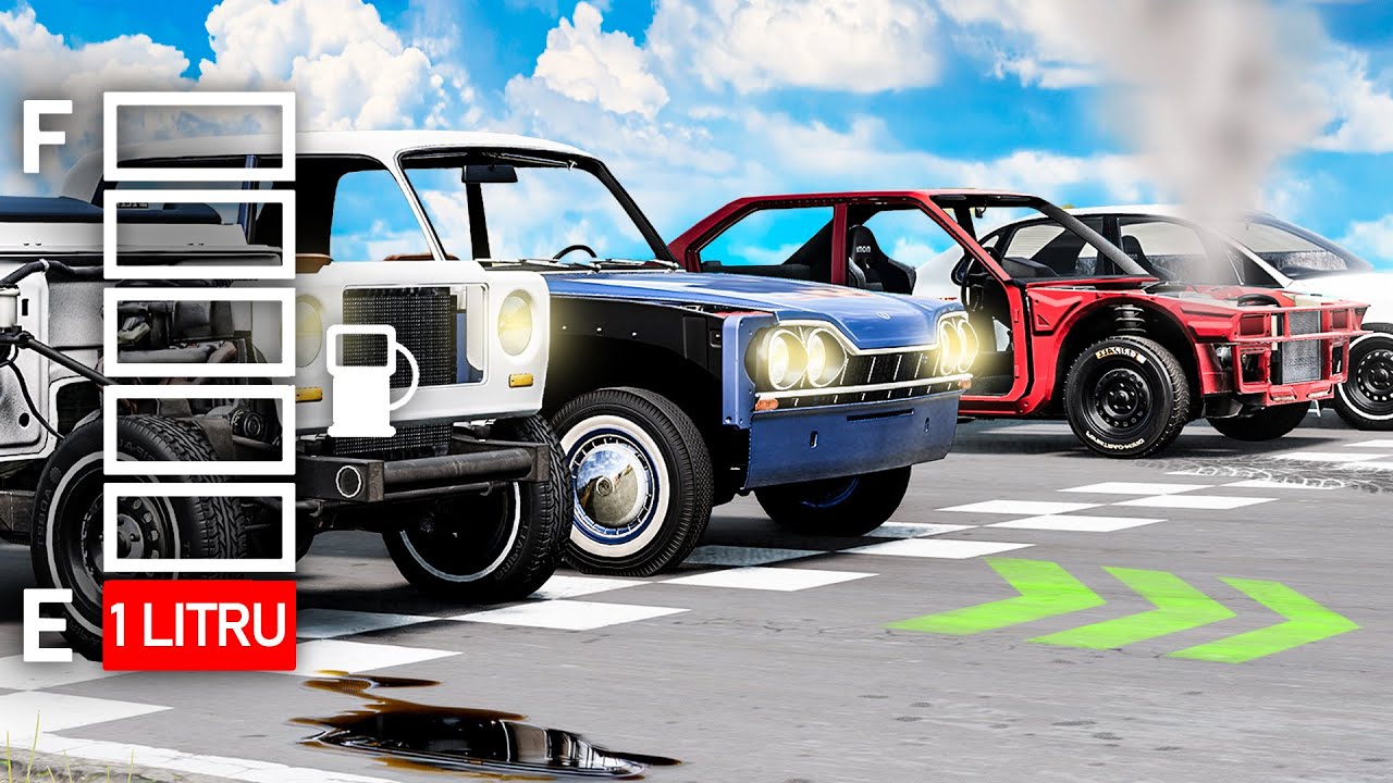 Cursa dar am doar 1 Litru de Benzina